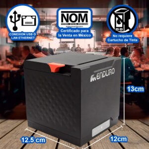 Impresora Recibos 80mm Usb Red Ethernet Miniprinter Tickets Negro