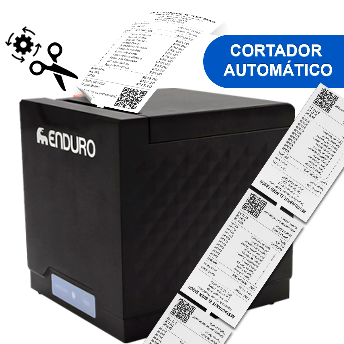 Impresora Recibos 80mm Usb Red Ethernet Miniprinter Tickets Negro - Image 6